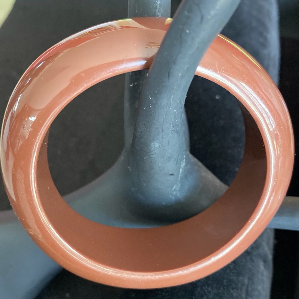 Lucite Vintage Brown Bangle Bracelet